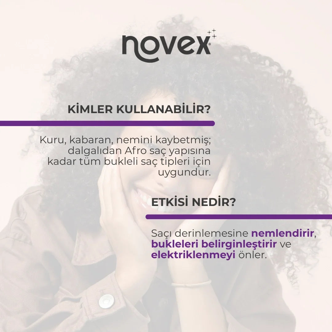 Novex Afro Hair - Afro Kıvırcık Saçlar İçin Bukle Belirginleştirici Saç Kremi 300ml