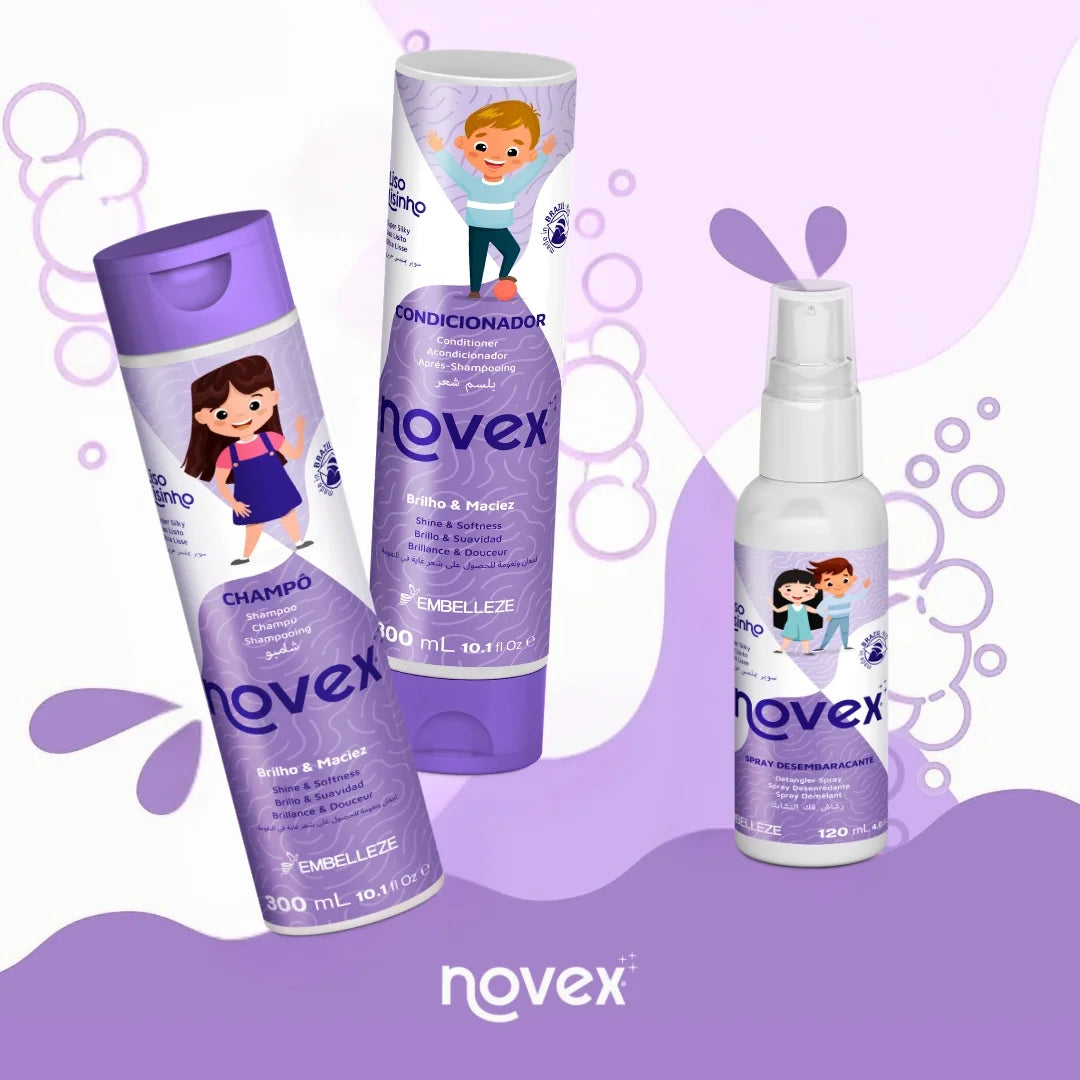 Novex Super Silky - Düz Saçlı Çocuklar İçin Nemlendirici Saç Kremi 300ml
