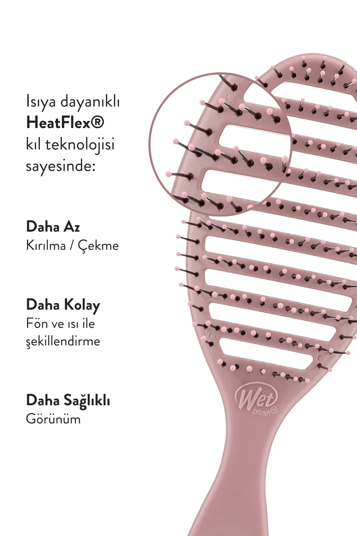 Wet Brush Speed Dry Dusty Rose Saç Fırçası - Pembe
