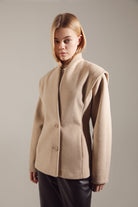 "Milky" Premium Wool Cropped Jacket-Coat