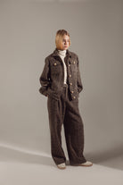 Deep Brown Wool-Blend Quiet Luxury Suit