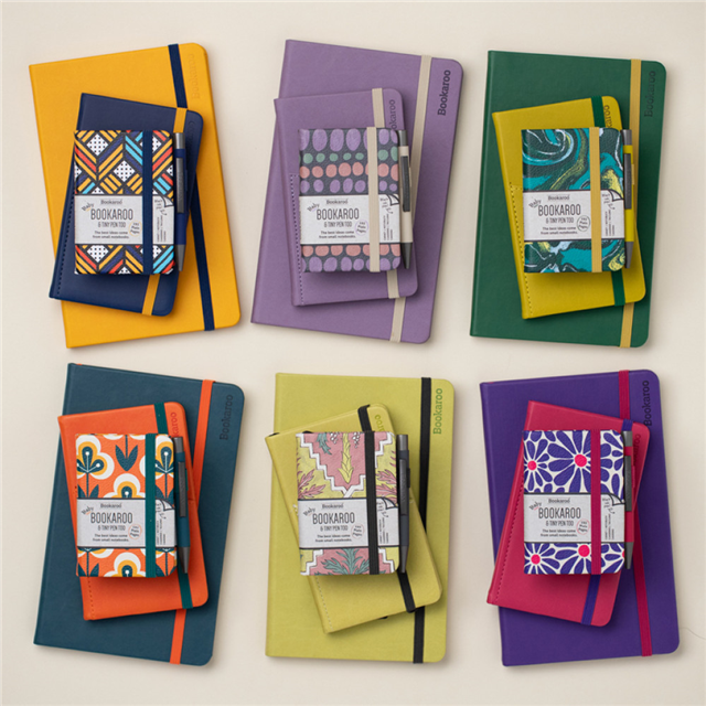 If Bookaroo A7 Mor Turkuaz Defter+Kalem Çiçekli 38208