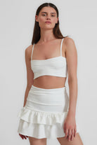 Lilla Beyaz Crop Top