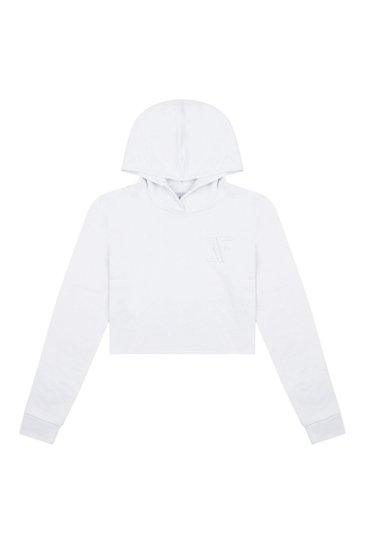 Sırtı Açık Kapüşonlu Sweatshirt-Kırık Beyaz