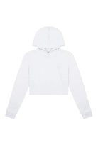 Sırtı Açık Kapüşonlu Sweatshirt-Kırık Beyaz
