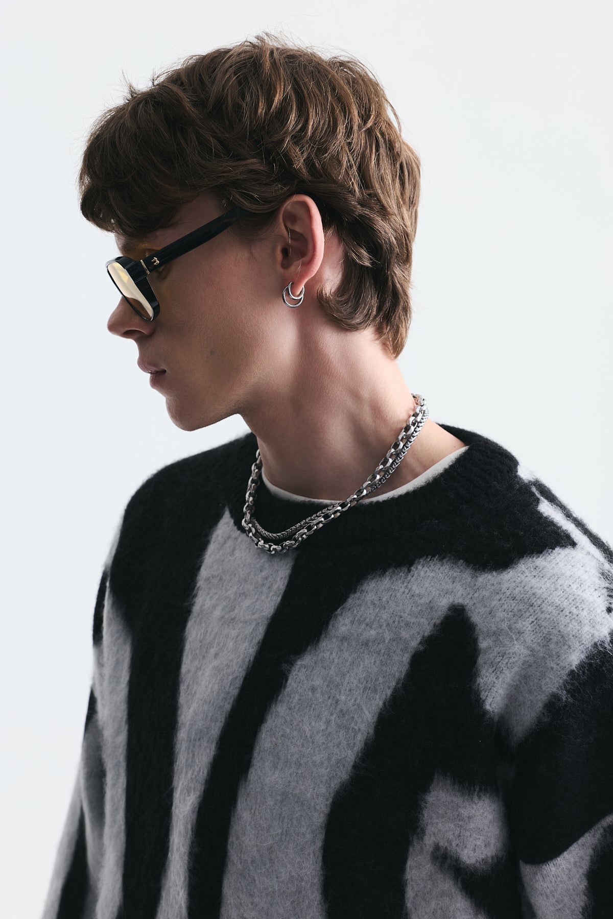 Relax Fit Blok Renkli Kazak