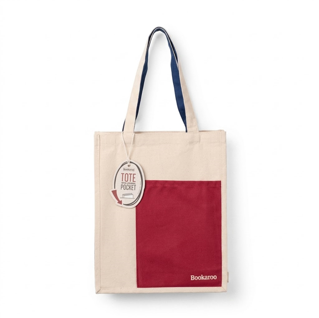 If Bookaroo Tote Çanta Koyu Kırmızı Gece Mavisi 38046