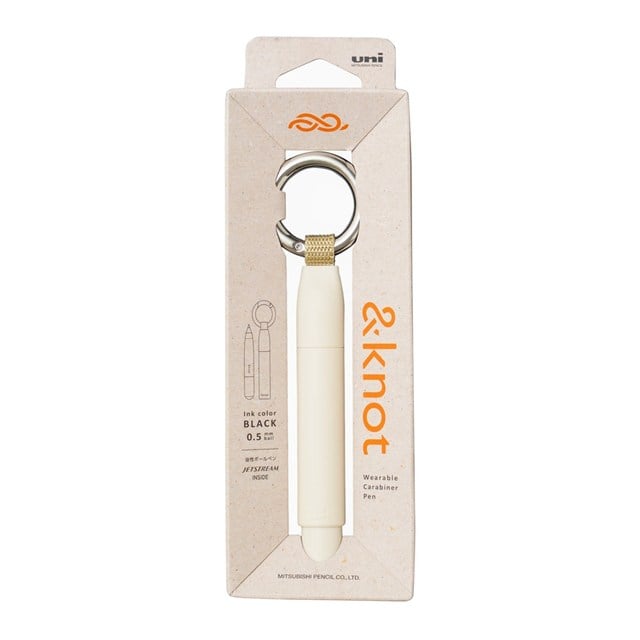 Uni Ball & Knot Çantaya Takılabilir Jetstream Tükenmez Kalem 0.5 Mm Buhar Beyazı