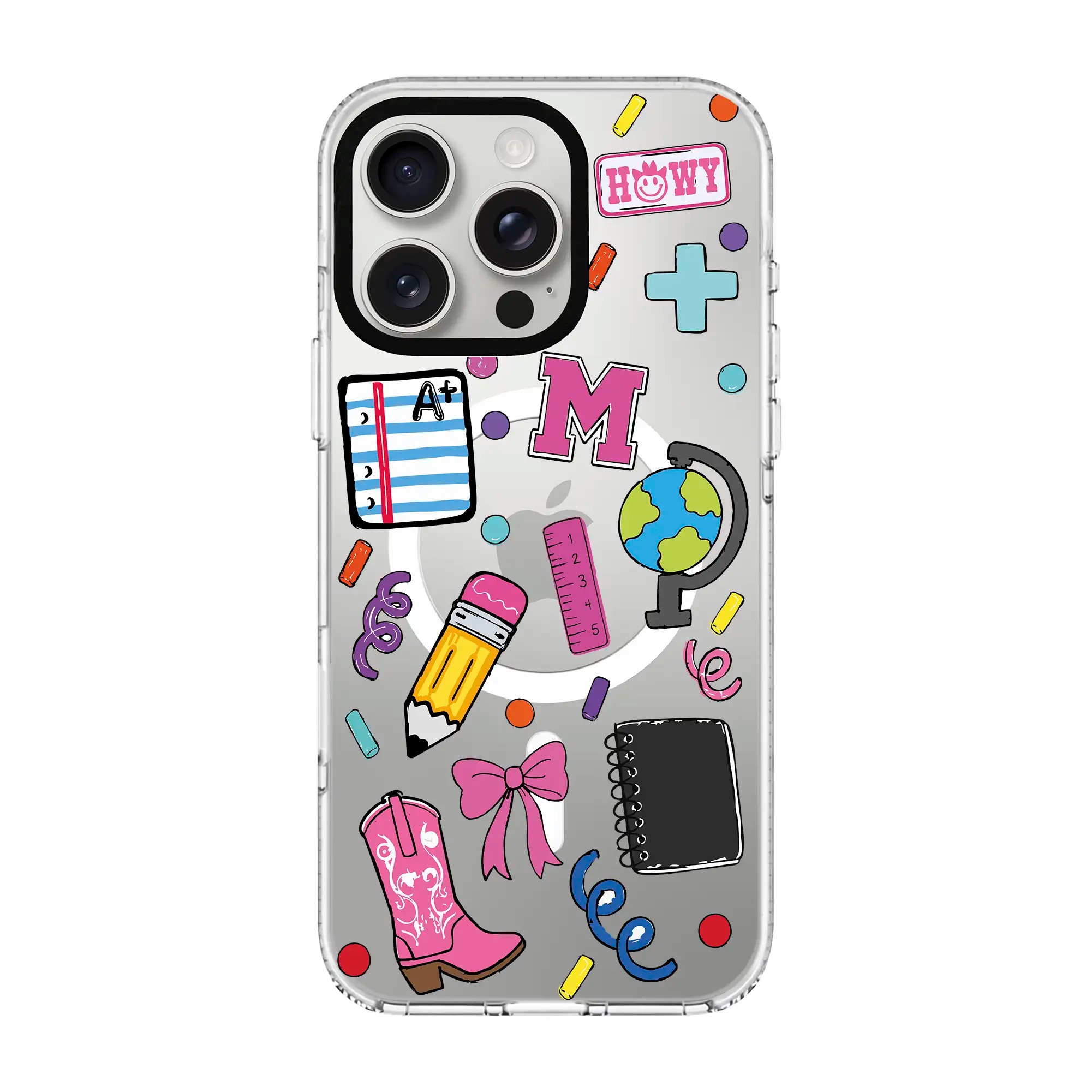 School Crush-Clear Kılıf Magsafe Özellikli - Iphone 16 Pro