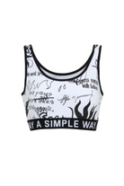 A Simple Way Co-Baskılı Top-Crop Top-1-Milagron.com