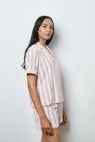 A Simple Way Co-Çizgili Pijama Takım - Pembe Beyaz Çi̇zgi̇li̇-Pijama Takımı-2-Milagron.com