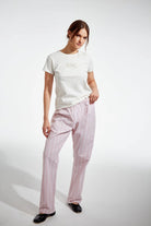 A Simple Way Co-Happy T-shirt Önü Marka Baskılı Beyaz-T-Shirts-1-Milagron.com