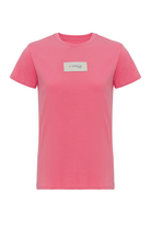 A Simple Way Co-Happy T-shirt Önü Marka Baskılı Pembe-T-Shirts-1-Milagron.com