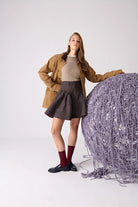 A Simple Way Co-Isabel Kahverengi Ekose-Etek-1-Milagron.com