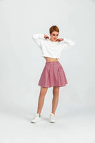 A Simple Way Co-Isabel Kırmızı Beyaz Küçük Pötikare-Etek-2-Milagron.com