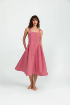 A Simple Way Co-Maria Kırmızı Beyaz Potikare-Elbise-1-Milagron.com