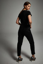 A Simple Way Co-Mom Fit Kot Siyah Pantolon-Kot Pantolon-2-Milagron.com