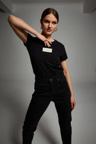 A Simple Way Co-Mom Fit Kot Siyah Pantolon-Kot Pantolon-3-Milagron.com