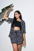 A Simple Way Co-Puanlı Şortlu Takım-Pijama Takımı-1-Milagron.com