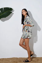 A Simple Way Co-Renkli Desenli Şortlu Takım Total Look - Dağ Desen-Pijama Takımı-2-Milagron.com