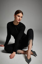 A Simple Way Co-Shinny Pantolon - Siyah-Kot Pantolon-1-Milagron.com