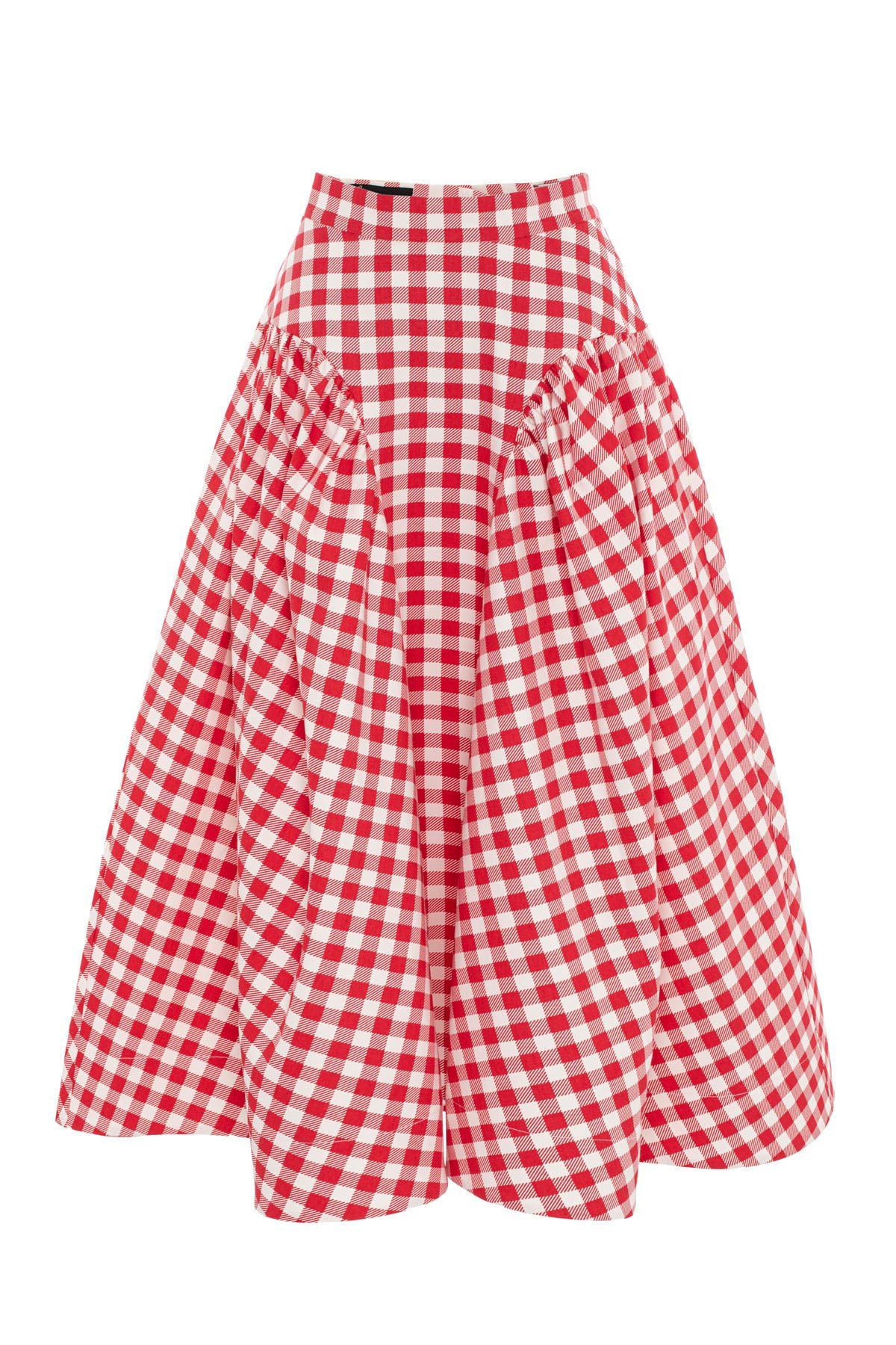 A Simple Way Co-Sofi Etek Kırmızı Beyaz Ekose-Etek-3-Milagron.com