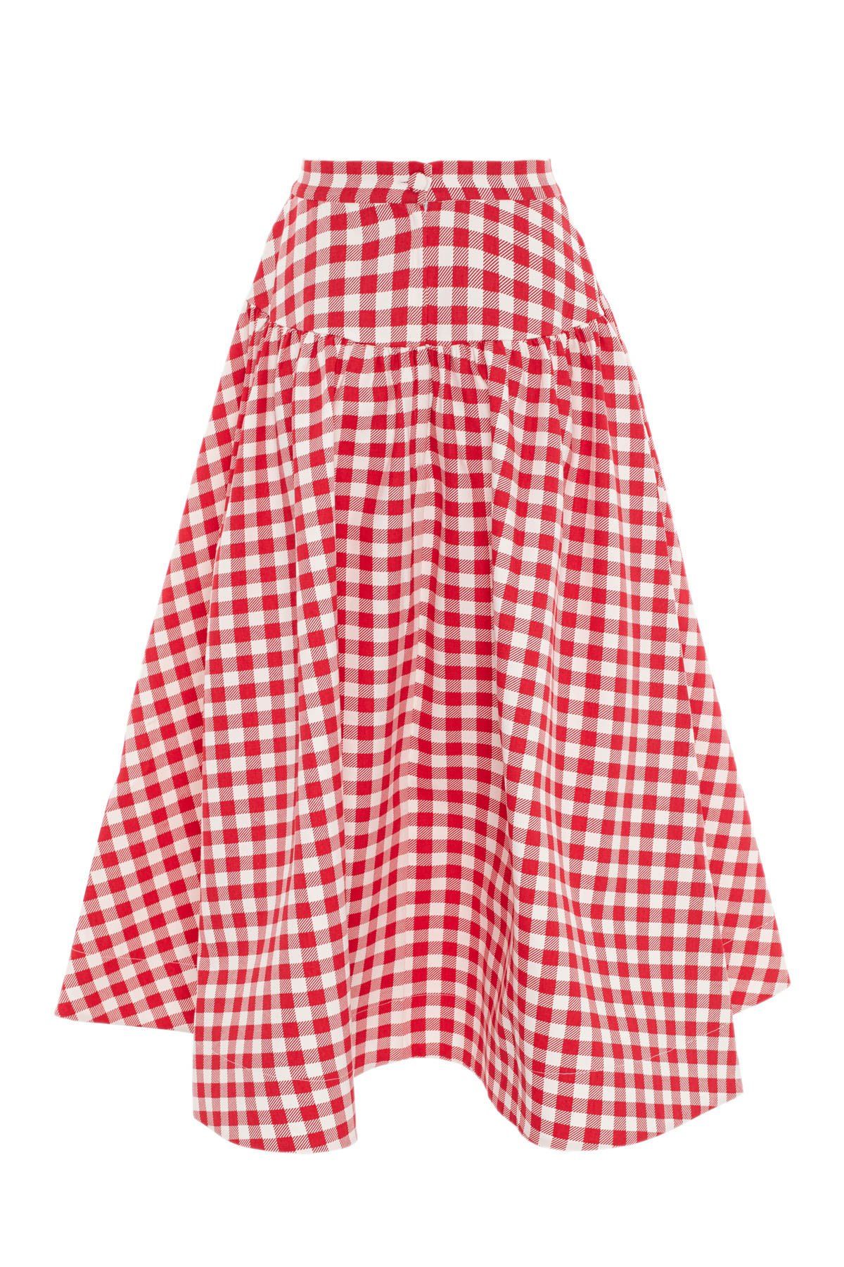A Simple Way Co-Sofi Etek Kırmızı Beyaz Ekose-Etek-4-Milagron.com