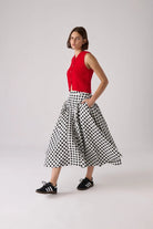 A Simple Way Co-Sofi Etek Siyah Beyaz Ekose-Etek-1-Milagron.com