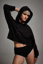 A Simple Way Co-Sparkling Sweatshirt Siyah-Sweatshirts & Hoodies-1-Milagron.com