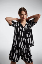 A Simple Way Co-White Black Pijama Takımı-Pijama Takımı-1-Milagron.com