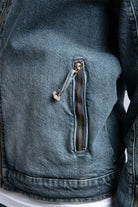 Catch-Nakış Detaylı Biker Form Denim Ceket-Ceket-3-Milagron.com