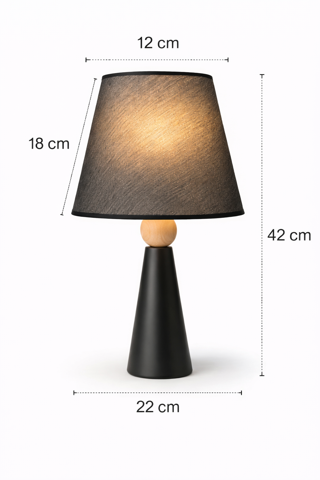 Lumiana-Minoa Masa Lambası-Siyah-Masa Lambası-6-Milagron.com