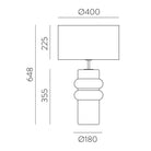 Almería Masa Lambasi 1L Parlak Si̇yah Ø40X64,8 Cm E27 Led 1X15W