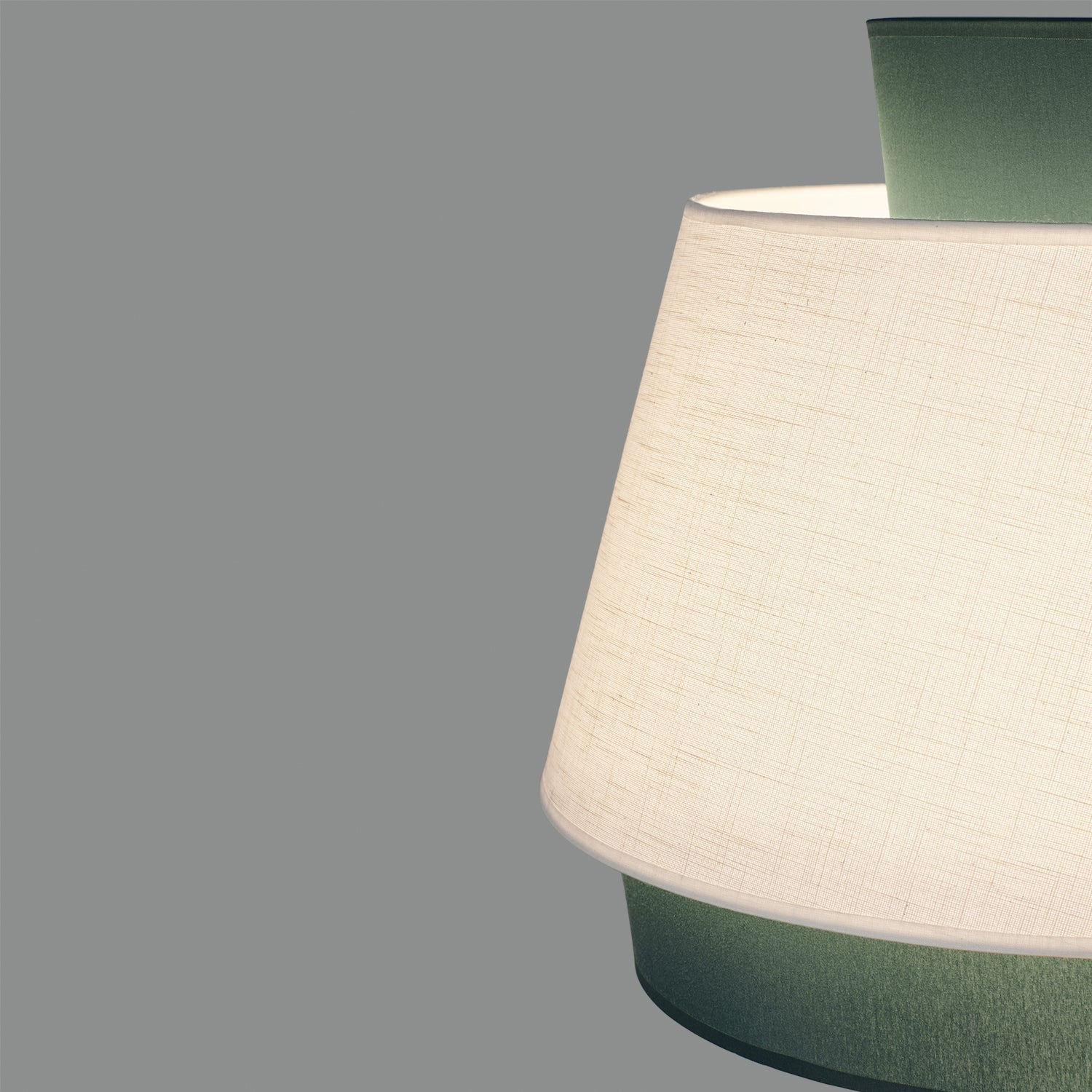 ASPEN SARKIT 1L YEŞİL-KIRIK BEYAZ Ø60X20 CM LED 1XE27 