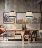 ASPEN SARKIT 1L YEŞİL-KIRIK BEYAZ Ø60X20 CM LED 1XE27 