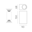 Boj Apli̇k 2L Antrasi̇t Ø9X15 Cm Led 2X6W 3000K Ip54