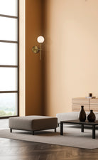 DORIS APLİK 1L OPAL-ANTIKA GOLD Ø12X40 CM 1XG9 LED IP20