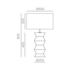 Ibiza Masa Lambasi 1L Mat Beyaz Ø20X57,5 Cm E27 Led 1X15W