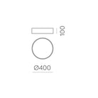 Isia Plafonyer 1L Beyaz Ø40X10 Cm Led 1X40W 3000K