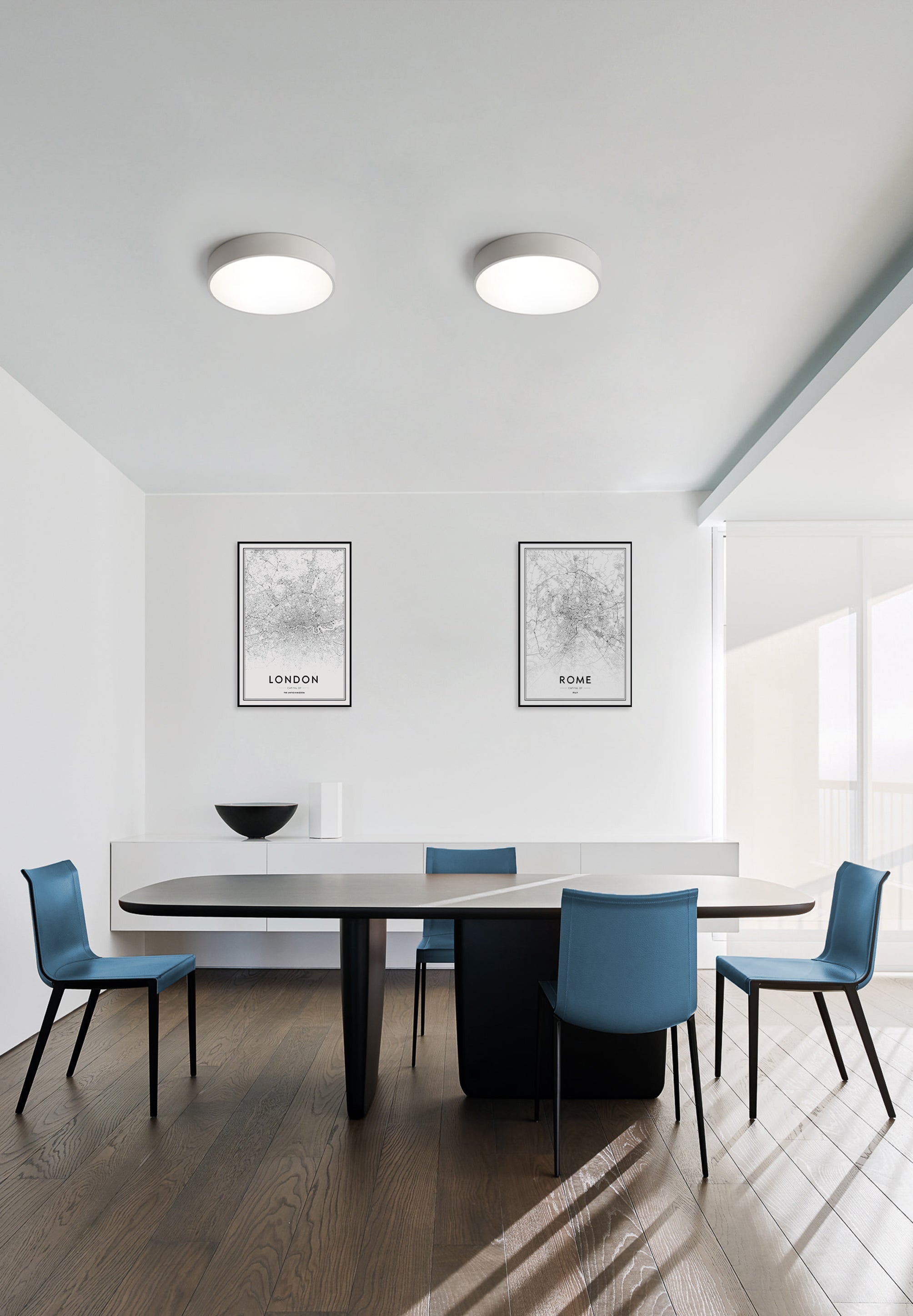 Isia Plafonyer 1L Beyaz Ø40X10 Cm Led 1X40W 3000K