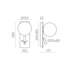 Kin Apli̇k Nikel Ø10,5X28X17,7 Cm Led 1X8W+1X3W 2700K