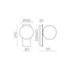 Kin Apli̇k Nikel Ø15X17,7X24 Cm Led 8W 2700K