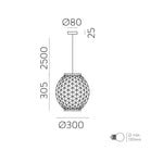 LENNIS SARKIT 1L DOĞAL RAFYA Ø30X180 CM LED 1XE27