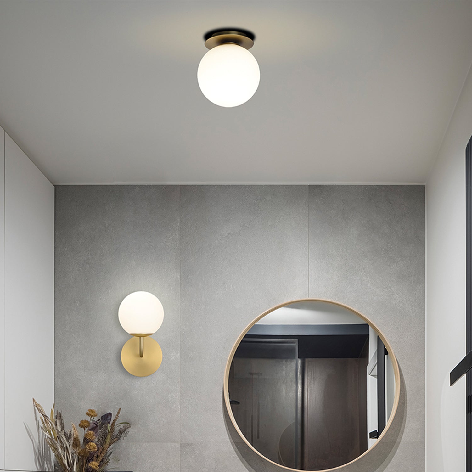 Parma Plafonyer 1L Mat Antik Gold Ø18 Cm E27 1X15W Ip44