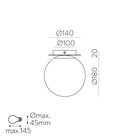 Parma Plafonyer 1L Mat Antik Gold Ø18 Cm E27 1X15W Ip44