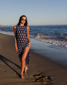 Ace Nayman-Adele Monogram Mesh Dress-Elbise-4-Milagron.com