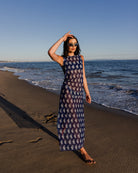 Ace Nayman-Adele Monogram Mesh Dress-Elbise-5-Milagron.com