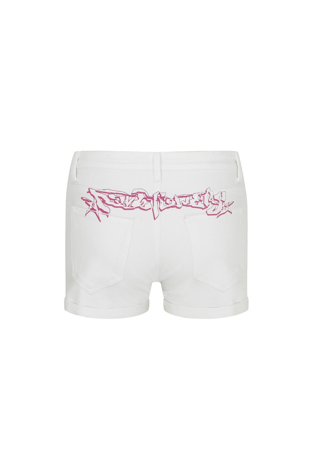 Ace Nayman-Amaya White Denim Shorts-Şort-2-Milagron.com