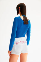 Ace Nayman-Amaya White Denim Shorts-Şort-4-Milagron.com