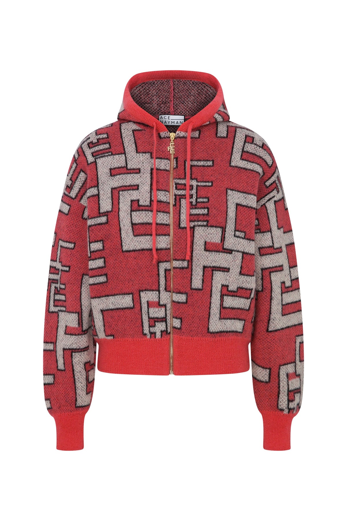 Cassia Hooded Monogram Cardigan